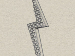 925 sterling silver diamond thunder pendant 3D Print Model