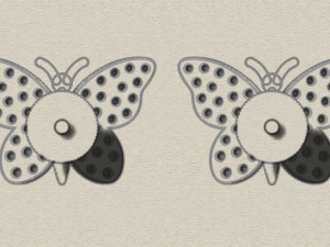 sterling silver diamond butterfly stud earrings 3D प्रिंट मॉडल