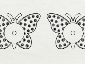 sterling silver diamond butterfly stud earrings 3D प्रिंट मॉडल