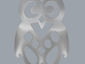 925 sterling zilveren design uilhanger 3D printmodel