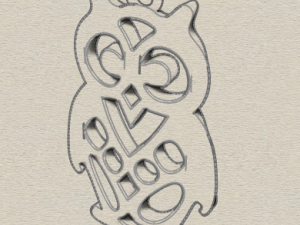 925 sterling silver designer owl pendant Model do druku 3D
