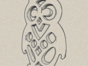 925 sterling silver designer owl pendant Model do druku 3D