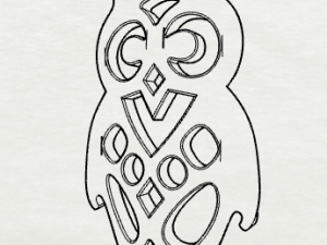 925 sterling silver designer owl pendant Model do druku 3D
