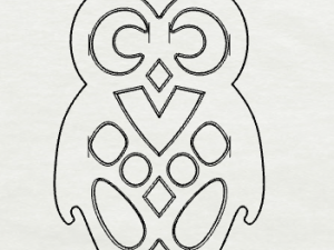 925 sterling silver designer owl pendant Model do druku 3D