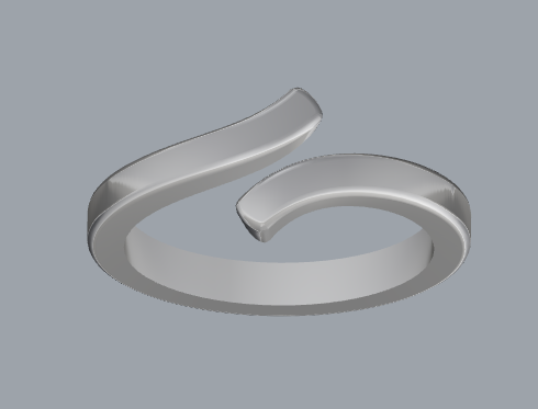 sterling silver bypass ring jewelry Modelo de Impressão 3D .c4d .max .obj .3ds .fbx .stl .blend 