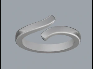 Bypass-Ringschmuck aus Sterlingsilber 3D Druckmodell