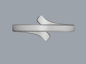 sterling silver bypass ring jewelry 3D Print Model
