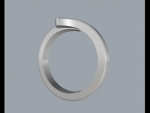 sterling silver bypass ring jewelry Modelo de Impressão 3D