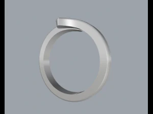 sterling silver bypass ring jewelry 3D Print Model