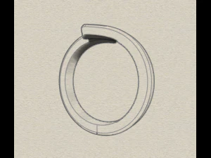 sterling silver bypass ring jewelry 3D Print Model