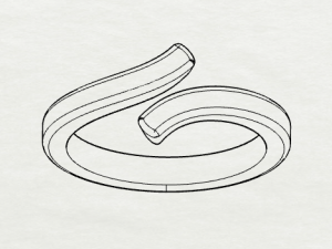 sterling silver bypass ring jewelry Modelo de Impressão 3D