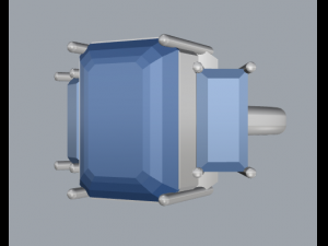 sterling silver 3 stone ring jewelry 3D Print Model