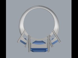 sterling silver 3 stone ring jewelry 3D Print Model