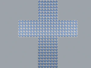 pave diamond sterling silver cross religious pendant jewelry 3D Print Model