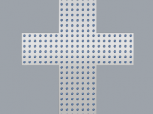 pave diamond sterling silver cross religious pendant jewelry 3D Print Model