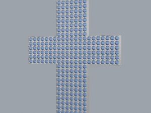 pave diamond sterling silver cross religious pendant jewelry 3D Print Model