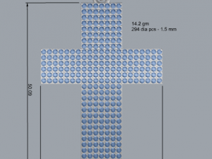 pave diamond sterling silver cross religious pendant jewelry 3D Print Model