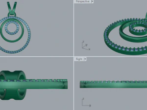 pave diamond sterling silver round geometrical pendant jewellery 3D Print Model