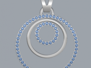pave diamond sterling silver round geometrical pendant jewellery 3Dプリントモデル