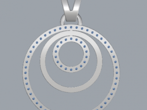 pave diamond sterling silver round geometrical pendant jewellery 3Dプリントモデル