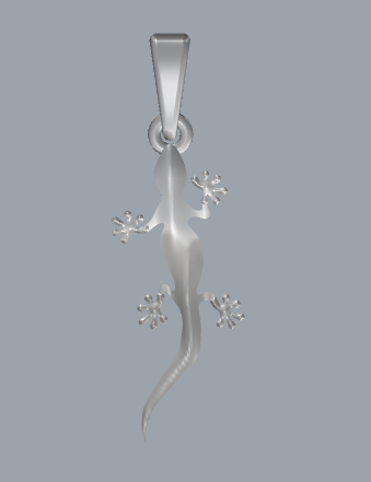 Download printable jewelry model Lizard pendant 3D model