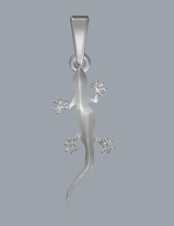 sterling silver lizard animal pendant jewelry 3D Print Model .c4d .max .obj .3ds .fbx .stl .blend