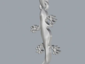 sterling silver lizard animal pendant jewelry 3D Print Model