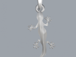 sterling silver lizard animal pendant jewelry 3D 打印模型