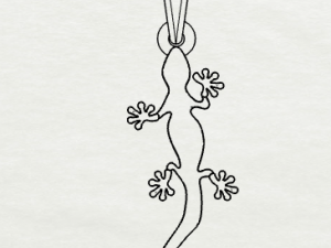 sterling silver lizard animal pendant jewelry 3D 打印模型