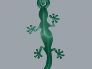 sterling silver lizard animal pendant jewelry 3D Print Model