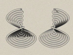 sterling silver twisted long stud earrings 3D Print Model