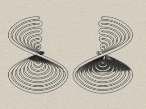 sterling silver twisted long stud earrings 3D Print Model