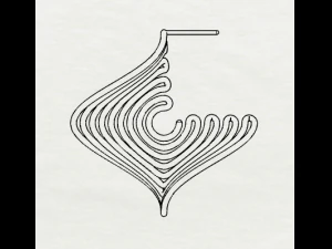 sterling silver twisted long stud earrings 3D Print Model