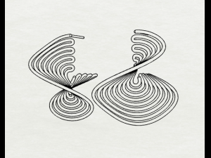 sterling silver twisted long stud earrings 3D Принт Модель
