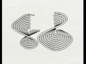 sterling silver twisted long stud earrings 3D Print Model