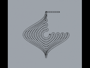 sterling silver twisted long stud earrings 3D Принт Модель