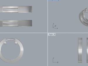sterling silver hoop earrings 3D Print Model