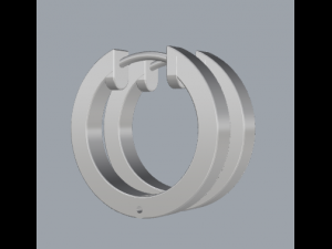sterling silver hoop earrings Modello di stampa 3D