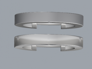 sterling silver hoop earrings Modello di stampa 3D
