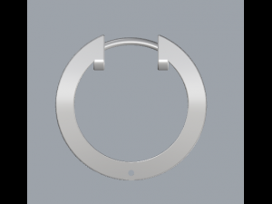 sterling silver hoop earrings Modello di stampa 3D