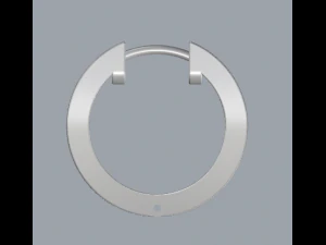 sterling silver hoop earrings 3D Print Model