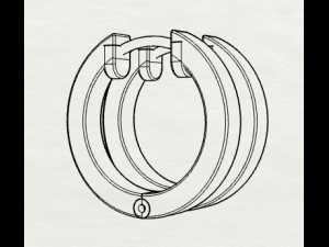 sterling silver hoop earrings Modello di stampa 3D