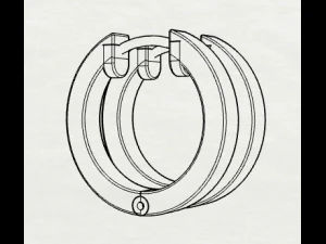 sterling silver hoop earrings 3D Print Model