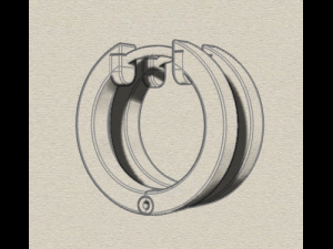 sterling silver hoop earrings Modello di stampa 3D