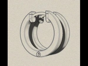 sterling silver hoop earrings 3D Print Model