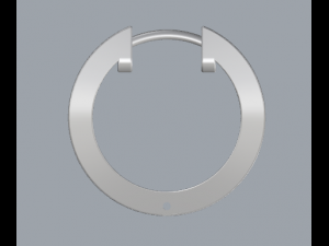 sterling silver hoop earrings Modello di stampa 3D