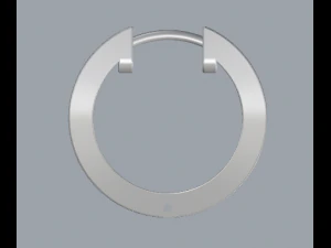 sterling silver hoop earrings 3D Print Model