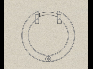 sterling silver hoop earrings Modello di stampa 3D