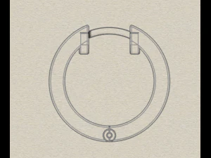 sterling silver hoop earrings 3D Print Model