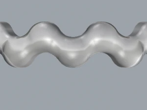 waves designer plain silver ring jewelry 3D Print Model